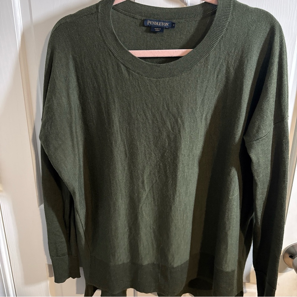 Pendleton Forest Green Knit Top - image 2